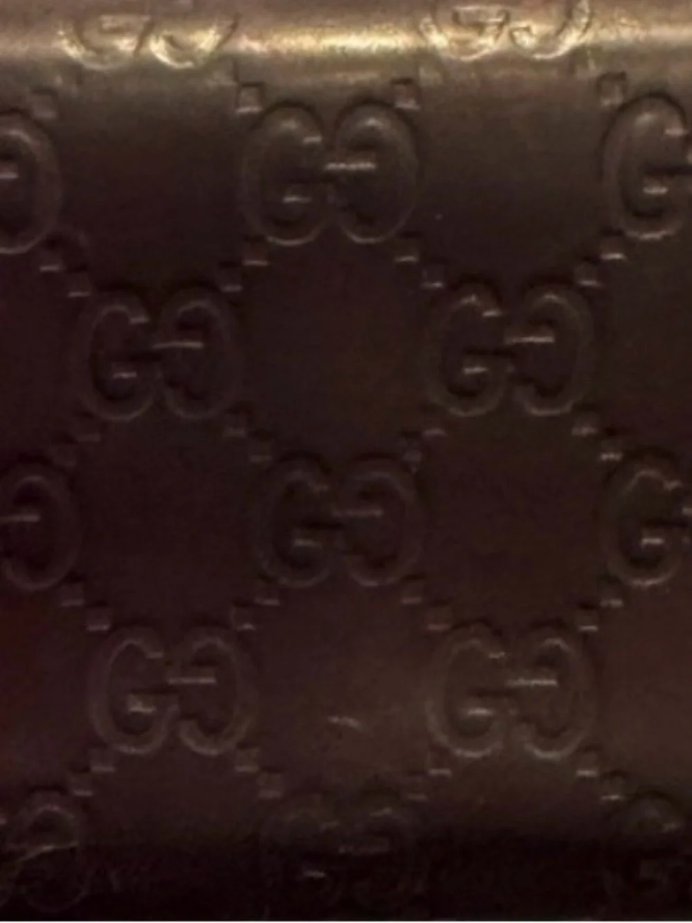 Gucci Dark Brown Embossed Leather Wallet